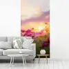 Bloemen - Roze - Zonsondergang fotobehang vinyl groot -woonkamer