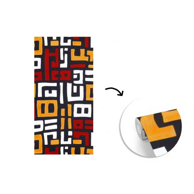 Abstract - Patroon - Rood fotobehang vinyl groot -3d