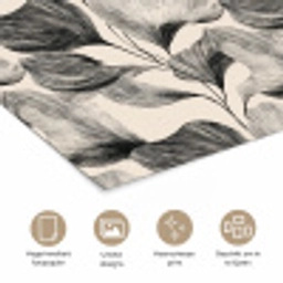 Botanisch - Bladeren - Zwart poster papier klein 62 -closeup_NL