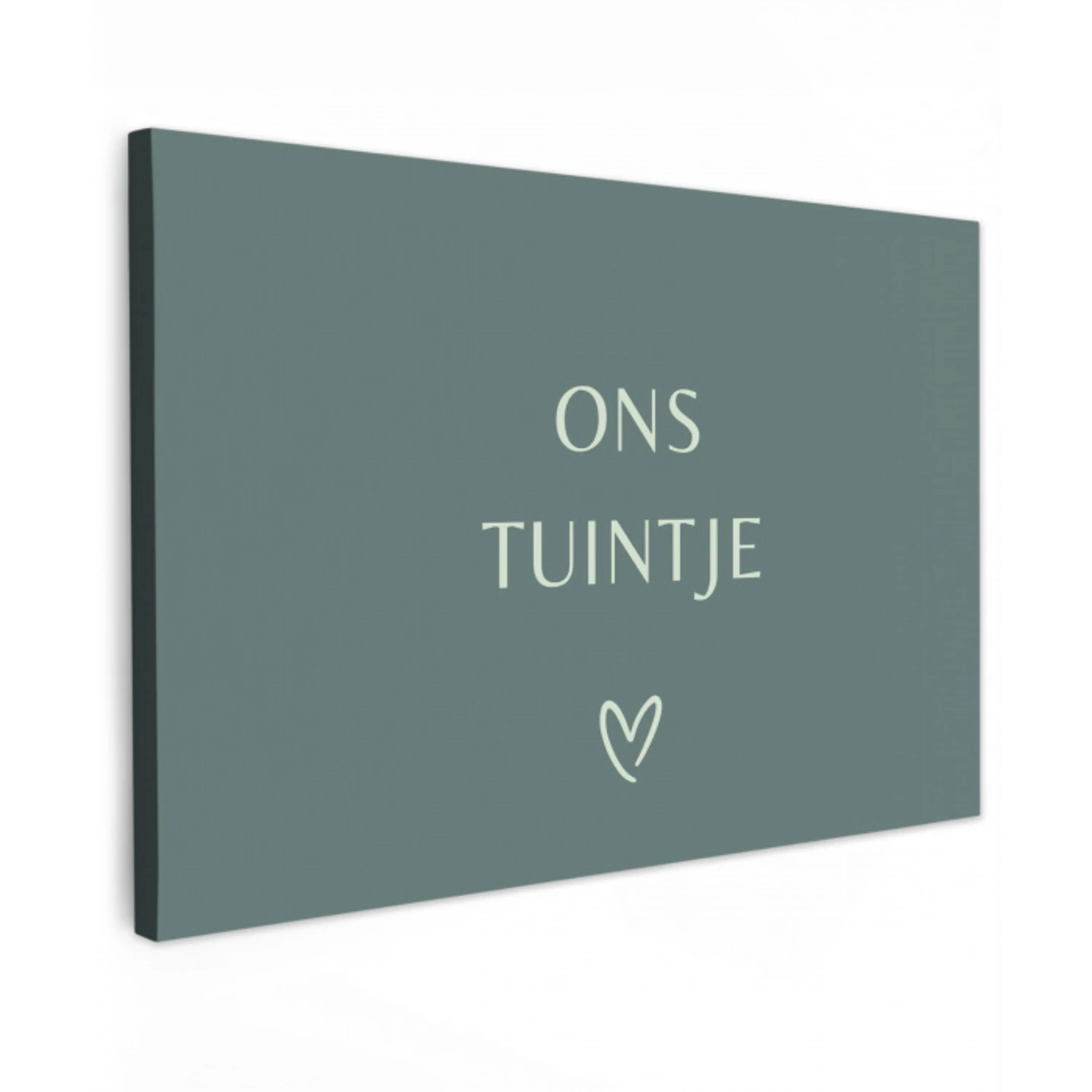 Ons tuintje Tuinposter op houten frame 2 cm dik klein -3d