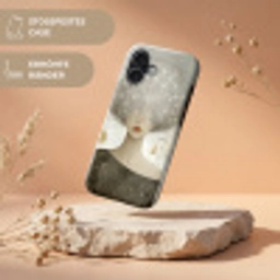Pluis - Vrouw - Beige Toughcase MagSafe Apple iPhone 17 klein -USP_RandenV_DE