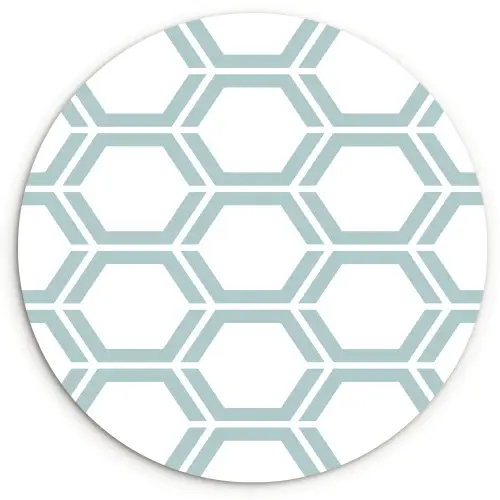 Patroon - Lijn - Design - Hexagon Wandcirkel kunststof plaat 5mm dik klein 188 -3d