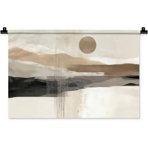 Minimalistisch - Landschap - Dimensie Wandkleed katoen klein -zz3d