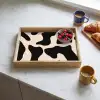 Vlekkenpatroon - Koe - Beige Dienblad Rechthoek middel -sfeer2