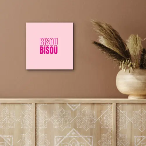 Bisou - Roze - Minimalistisch aluminium wit klein -sfeer4