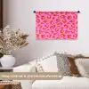 Panter - Rood - Roze Wandkleed katoen klein 269 -sfeer1