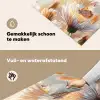 Vlinder - Bloem - Oranje Inductie beschemer met haakjes klein -ky-schoon-nl