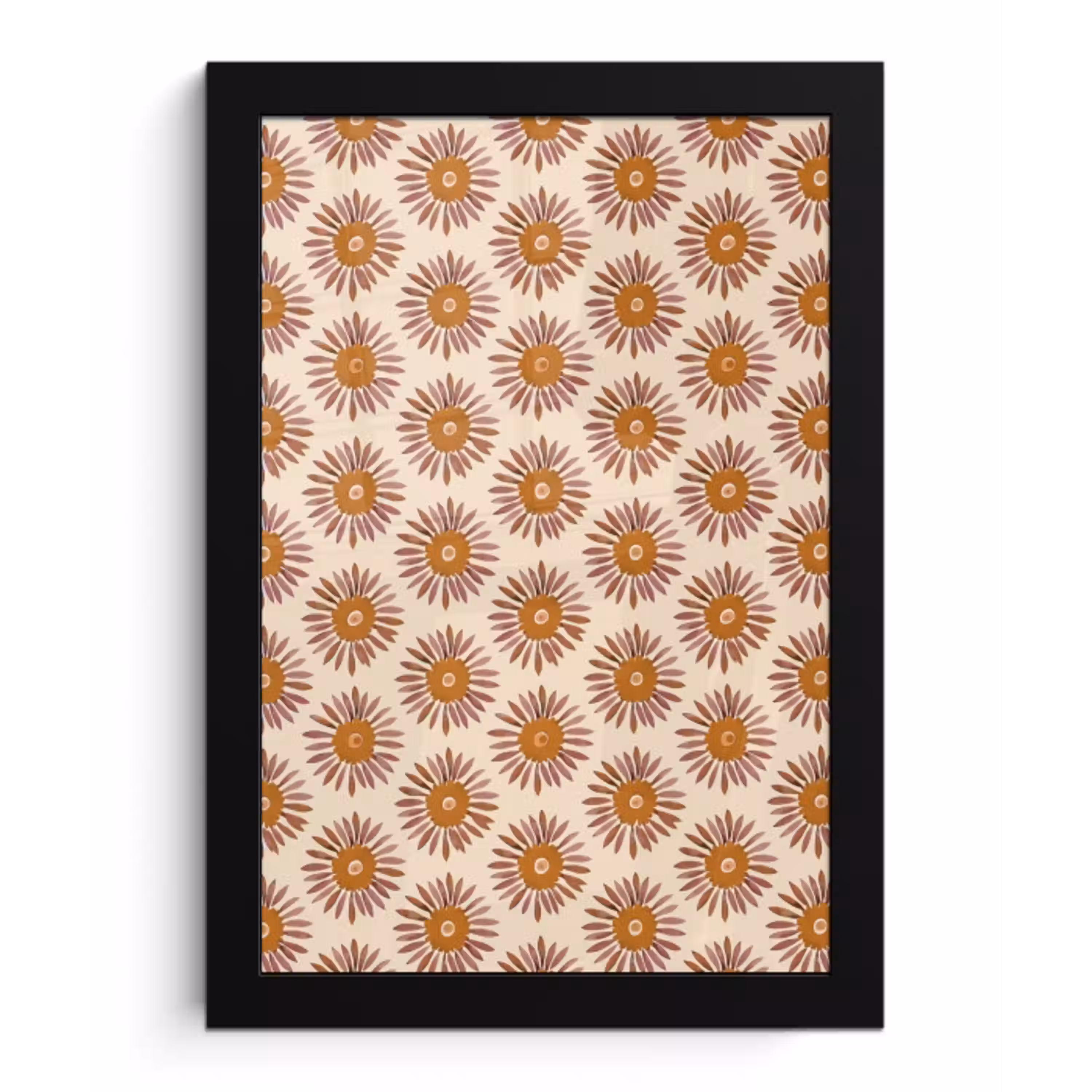 Patroon - Retro - Bruin fotolijst zwart zonder passe partout klein 224 -3d