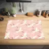 Kraanvogels - Bloesem - Roze Inductie beschermer vinyl 3mm klein 276 -sfeer5