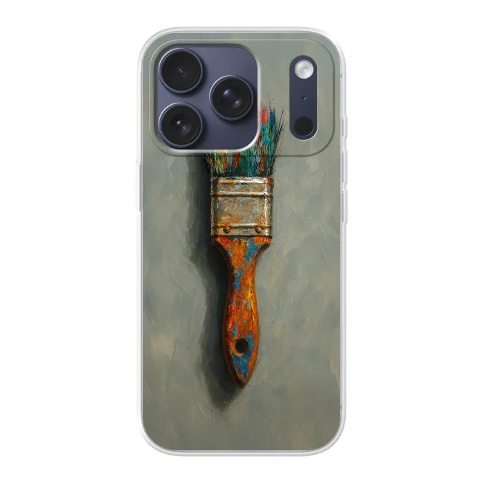 Verf - Kwast - Schilderij Telefoonhoesje iPhone 17 Pro klein -3d