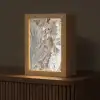 Abstract - Marmer - Wit - Bruin - Marmerlook Light Box met kabel (Tafellamp) klein -z3d_website