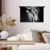 Stier - Hoorns - Snuit - Goud Wandkleed katoen klein -sfeer1