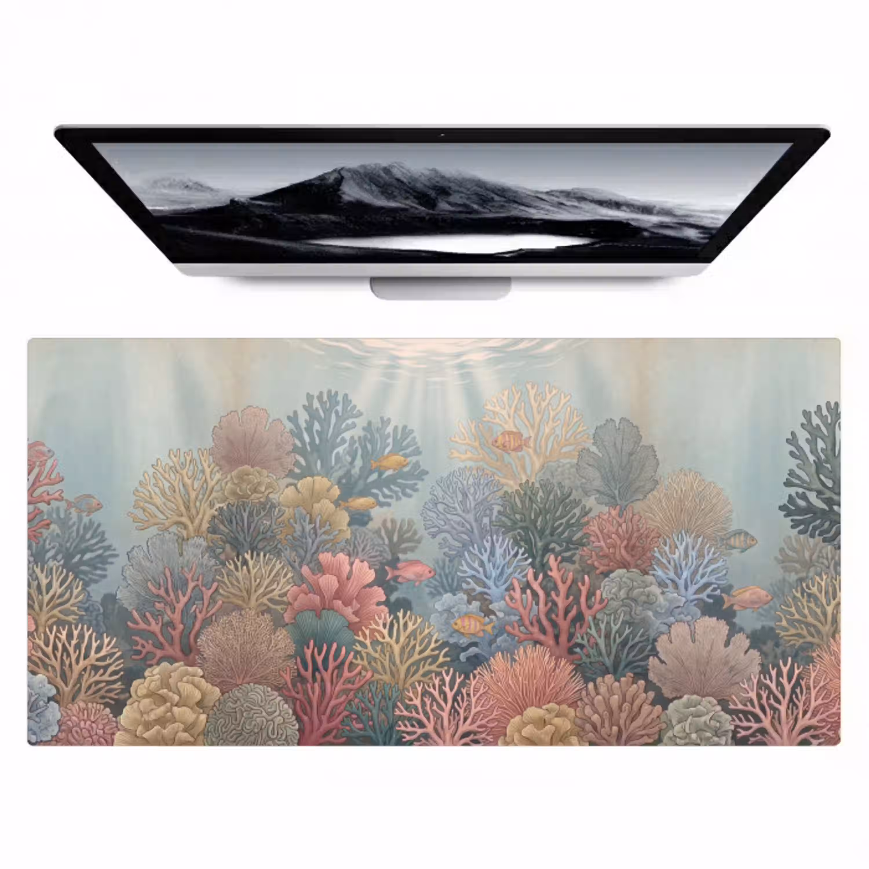 Zee - Koraal - Vis - Natuur - Kleurrijk Muismat XXL klein -zzz3d
