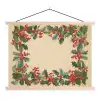Hulstrand - Bessen - Beige textielposter latten blank klein -3d