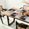 Bloemen - Wit - Vaas - Abstract Placemat vinyl groot -zzsfeer4_Kitchenyeah-website