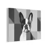 Buldog - Zwart - Abstract - Vlakken PET vilt klein -3d