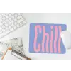 Chill - Roze - Blauw - Golvend muismat rubber klein -witbureau