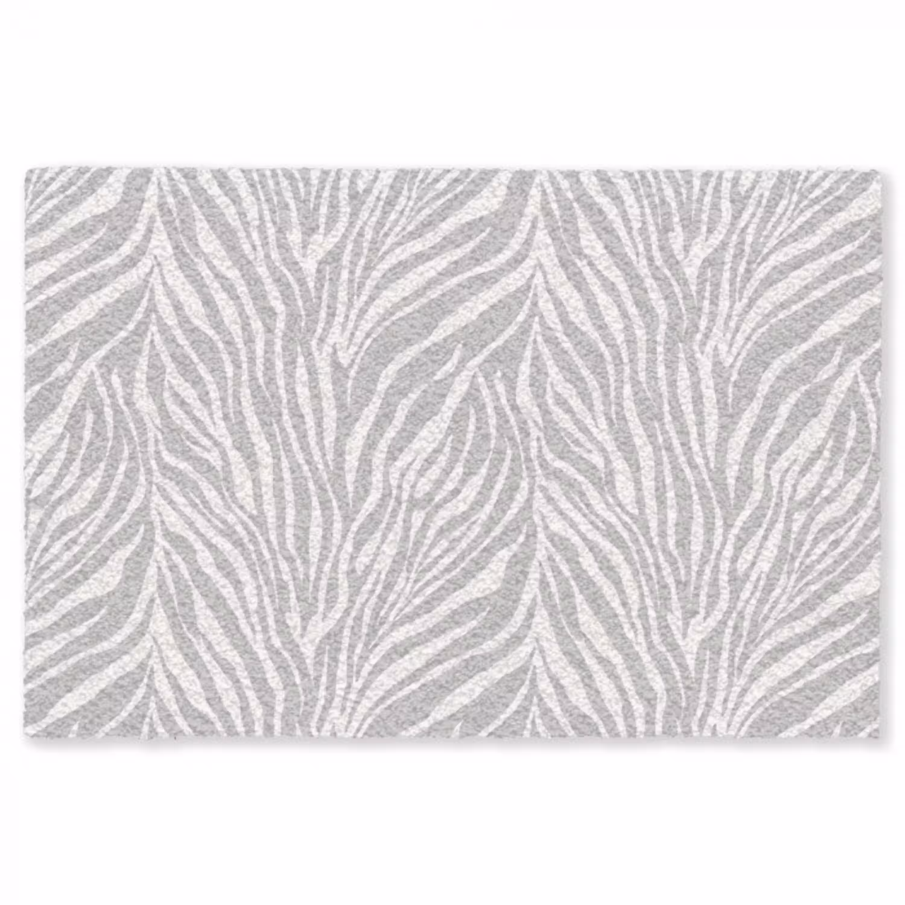 Zebra - Motief - Grijs Vloerkleed Rechthoek klein 1091 -3d
