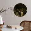 De Nachtwacht - Kunst - Oude meesters - Rembrandt Wandcirkel behangsticker klein -sfeer3