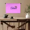 Diva - Lip - Panterprint - Roze Wandkleed katoen klein -sfeer6