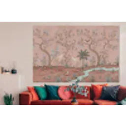 Nostalgisch - Reigers - Roze forex 5mm xxl -woonkamer