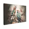 Papegaaien - Vogels - Natuur - Bloemen canvas 2cm klein -z3d
