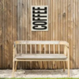 Japandi - Koffie - Decoratie - Vintage Tuinposter op houten frame 2 cm dik klein -sfeer4