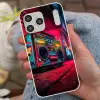 Boombox - Rood - Graffiti - Neon Telefoonhoesje iPhone 17 Pro Max klein -sfeer2