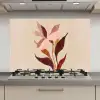 Bloemen - Blaadjes - Minimalistisch - Roze keuken achterwand spatscherm klein -3d_website