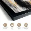 Abstract - Hert - Gewei - Goud fotolijst zwart zonder passe partout klein -sfeer2