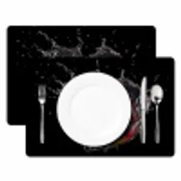 Appel - Rood - Water - Zwart - Fruit Placemat vinyl groot -zzsfeer2_Kitchenyeah-website