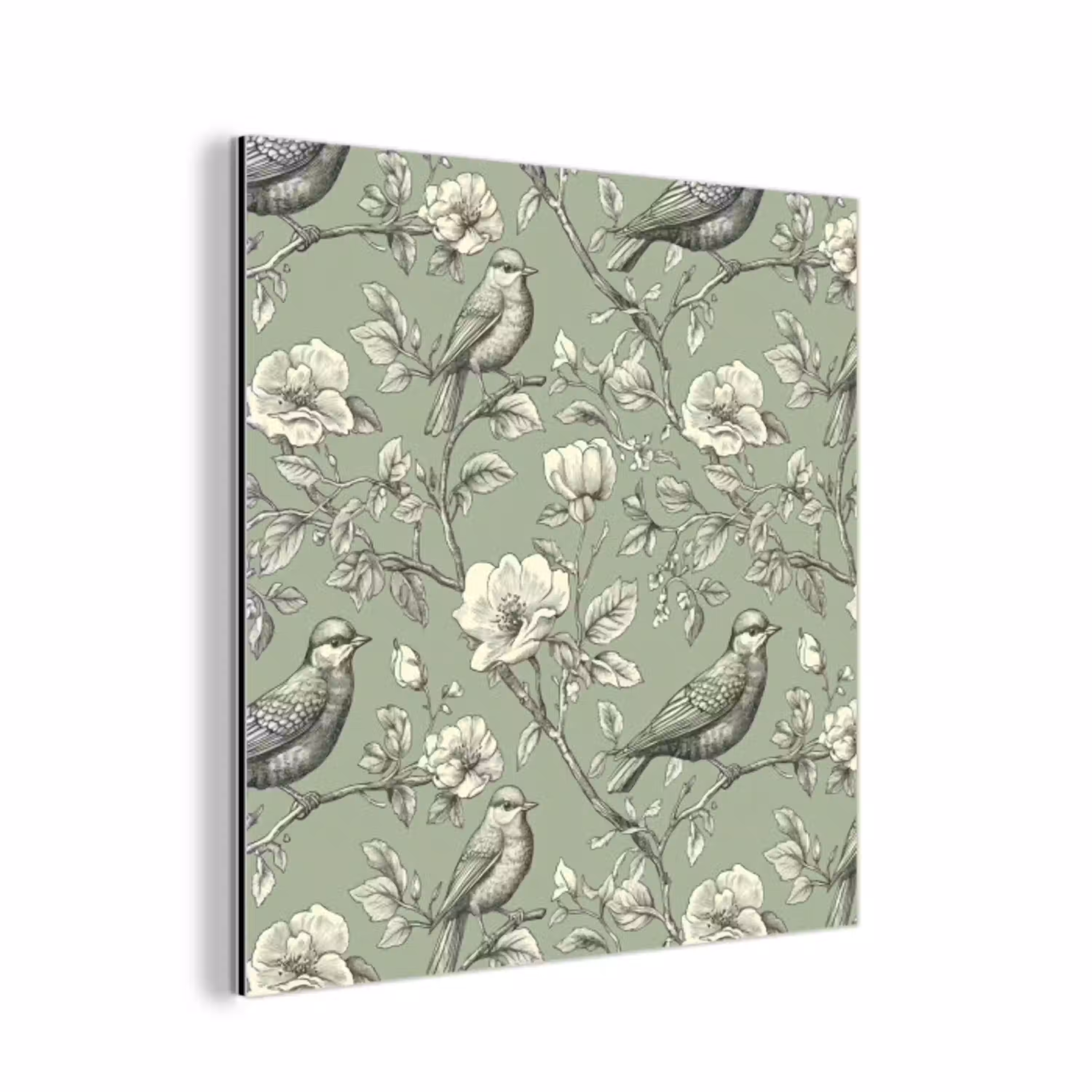 Klassiek - Botanisch - Groen aluminium wit klein 46 -3d