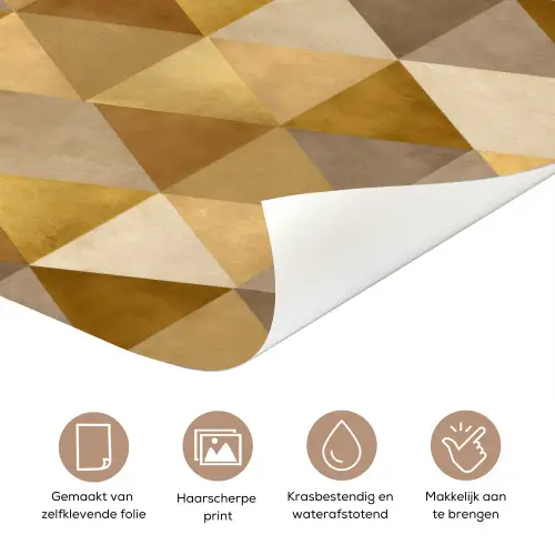 Geometrisch - Driehoek - Goud deurposter klein 289 -closeup_NL