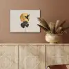 Zwarte kolibrie - Bloem - Gouden cirkel PET vilt klein -sfeer4