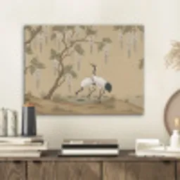 Kraanvogels - Water - Beige PET vilt klein -sfeer1