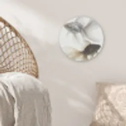 Goudvissen - Modern - Wit Akoestische PET Vilt - Rond klein -sfeer4