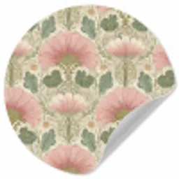 Klassiek - Patroon - Roze Wandcirkel behangsticker klein 186 -3d