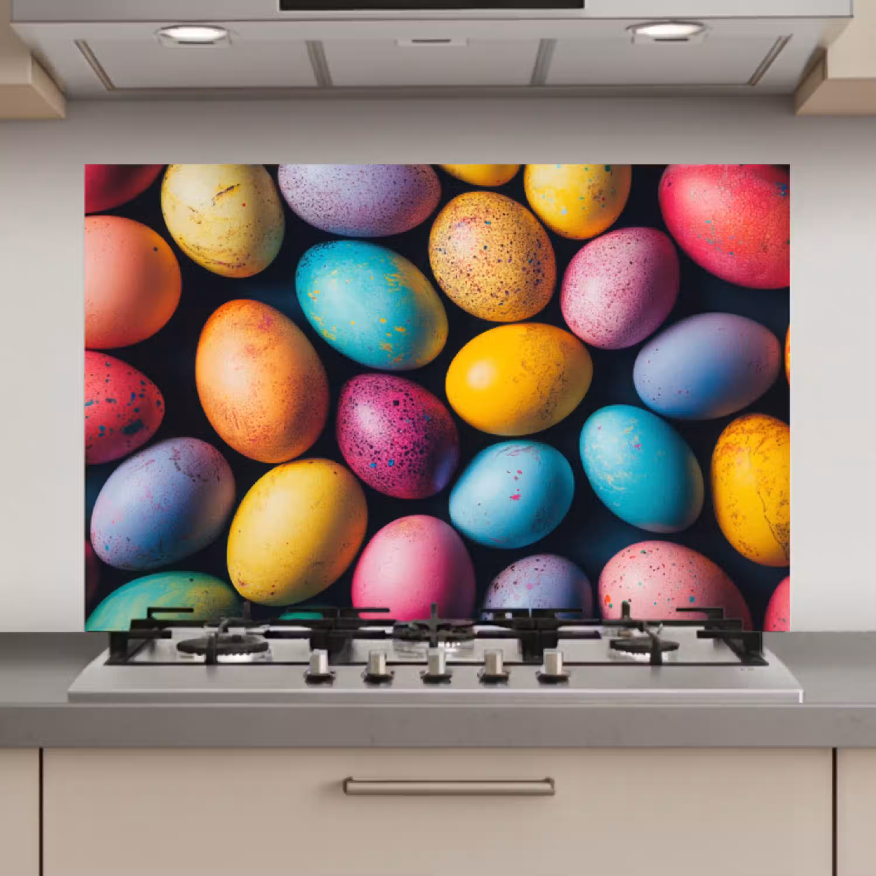 Kleurrijk - Paaseitjes - Spetters keuken achterwand spatscherm klein -3d_website
