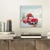 Auto - Rood - Cadeaus - Winter - Sneeuw - Kerst aluminium wit klein -sfeer1