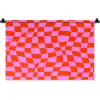 Blokken - Roze - Rood - Patroon Wandkleed katoen klein 269 -zz3d