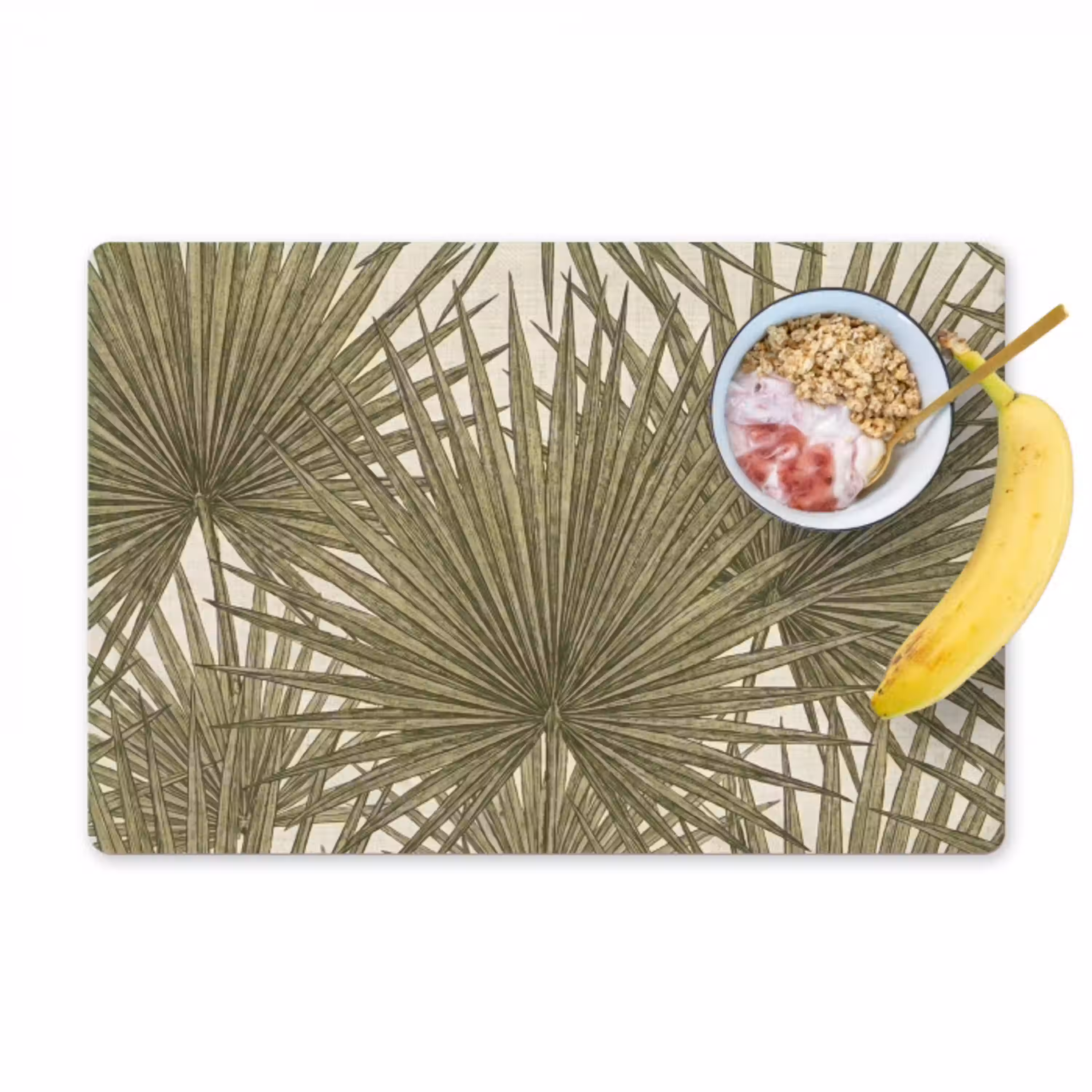 Blad - Tropisch - Patroon - Natuur - Groen Placemat vinyl groot -zzzproduct_Kitchenyeah-website