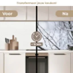 Roodborstje - Tak - Sneeuw - Winter - Levendig keuken achterwand 2 middel -voor-na2_NL