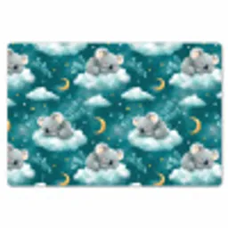 Koala's - Betoverend - Blauw Placemat vinyl groot 368 -zzsfeer1_Kitchenyeah-website