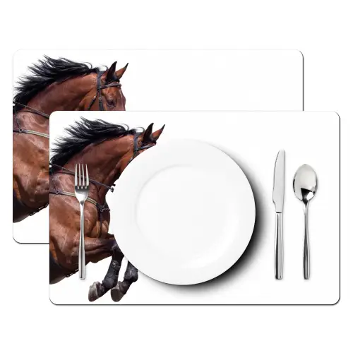 Paard - Springen - Modern Placemat vinyl groot -zzsfeer2_Kitchenyeah-website