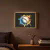 Graffiti - Sport - Baseball - Honkbal Light Box met batterij (Wandlamp) middel -sfeer4