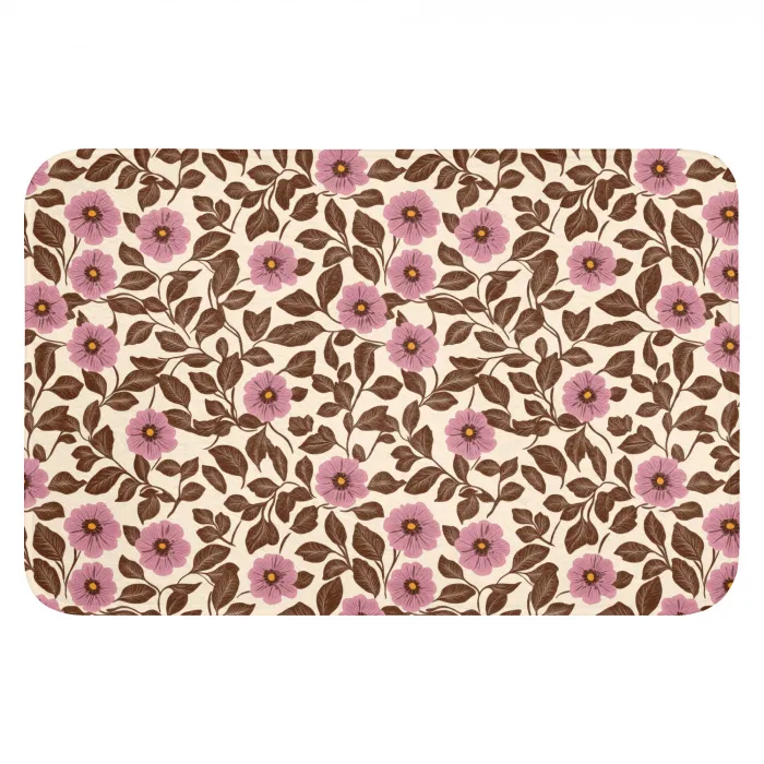 Bloemen - Bladeren - Kleurrijk Badmat klein 997 -3d