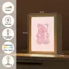 Beer - Roze - Snoep Light Box met kabel (Tafellamp) klein -USP_NL