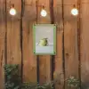 Groen - Appel - Strikje tuinposter los doek klein -sfeer1