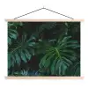 Monstera -  Inductie beschermer - Bladeren - Tropical - Afdekplaat voor kookplaat textielposter latten blank klein -3d