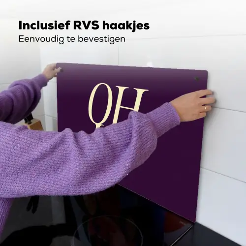 Oh hi - Paars - Minimalistisch Inductie beschemer met haakjes klein -ky-ophangen-nl